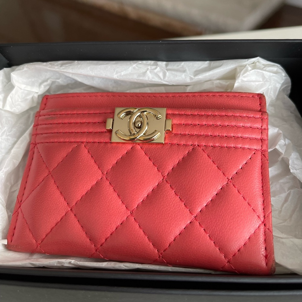 ❌SOLD❌CC LAMBSKIN CARD HOLDER